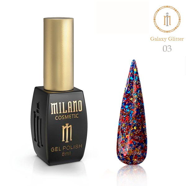 Гель-лак Milano GALAXY GLITTER № 03