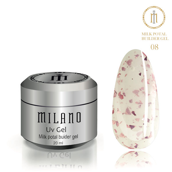 Uv Builder Gel Milano MILK POTAL № 08