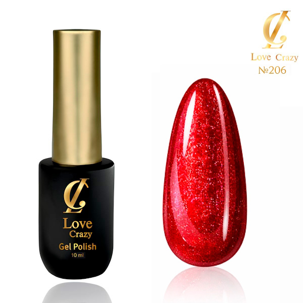 Гель-лак LOVE CRAZY 10 мл № 206